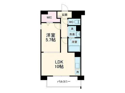 サクラート駅南(1LDK/5階)の間取り写真