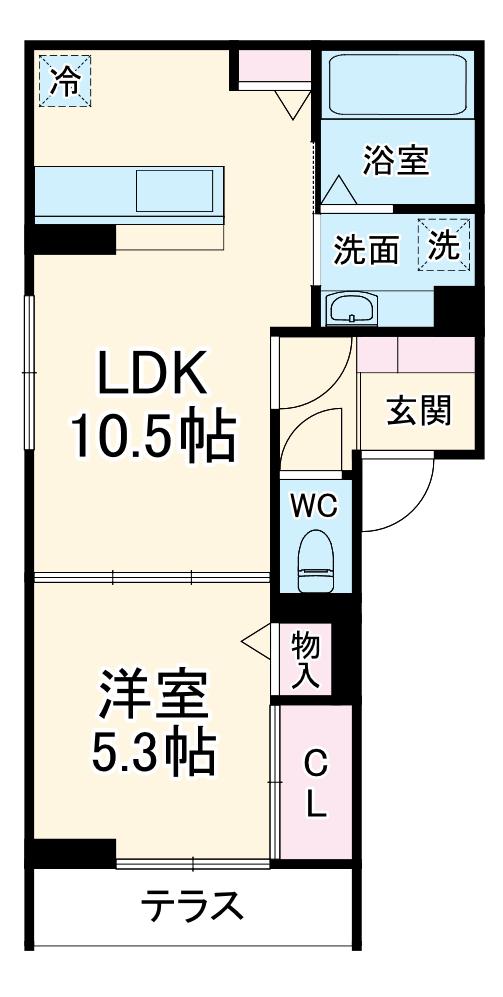 DーROOM BELLEAP Ⅰ(1LDK/1階)の間取り写真