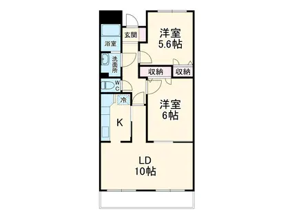 シグナス湘南(2LDK/2階)の間取り写真