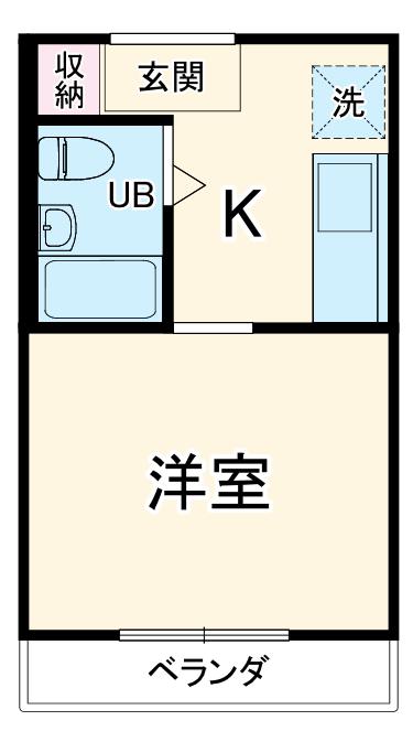 クリオ北大宮壱番館(1K/2階)の間取り写真