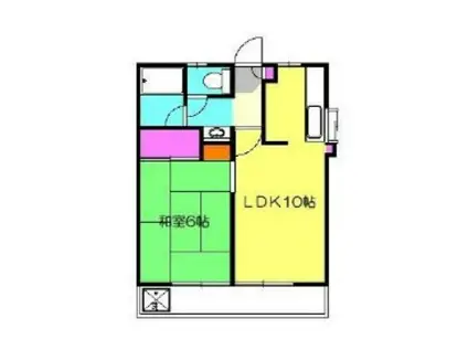 ヒルトップムラタ(1LDK/2階)の間取り写真