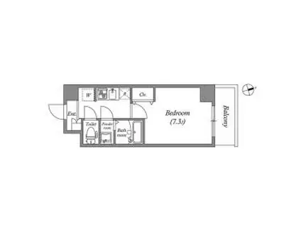 ウインズコート桜塚(1K/7階)の間取り写真