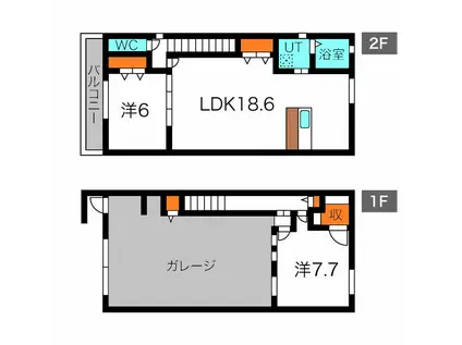 COVENTRY CLIMAX(2LDK/1階)の間取り写真
