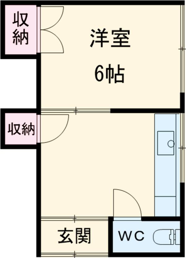 伊豆箱根大雄山線 緑町駅 徒歩3分 1階建 築67年(1DK)の間取り写真