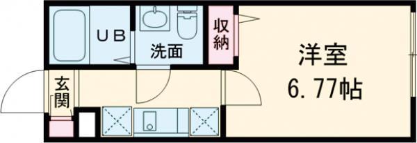 ボルテックス中野本町(1K/1階)の間取り写真