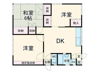 小田急電鉄小田原線 座間駅 徒歩8分 1階建 築59年(3DK)の間取り写真