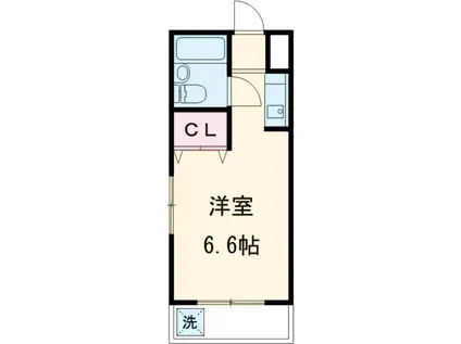 フラッツ松尾(ワンルーム/1階)の間取り写真