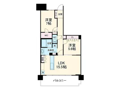 一条レジデンス西伊場(2LDK/3階)の間取り写真