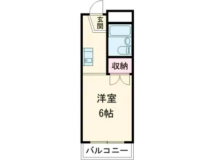 ウィズ八王子レジデンス(1K/2階)の間取り写真