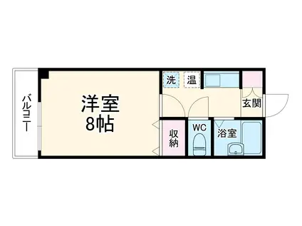 ウィズステージさくら(1K/1階)の間取り写真