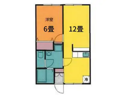 シャトーハイム(1LDK/1階)の間取り写真