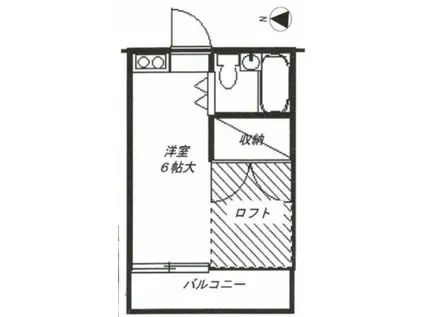 メゾンフルール(ワンルーム/2階)の間取り写真