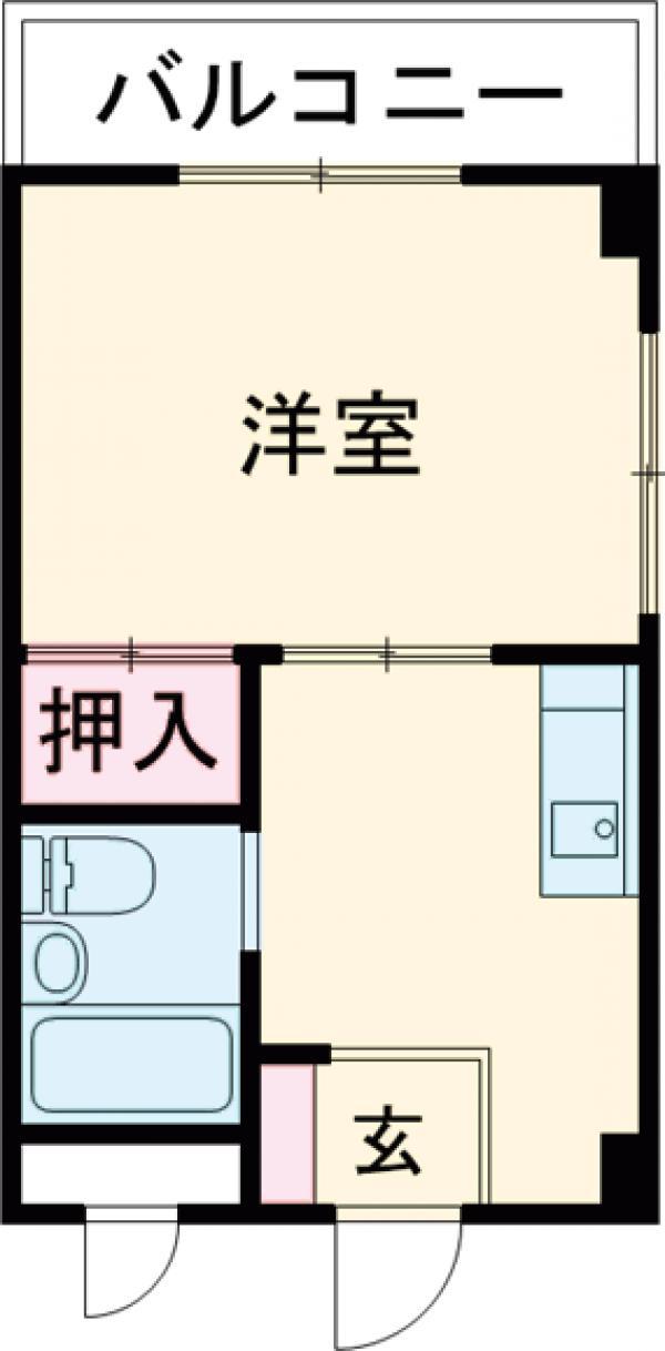 コーポ高倉(1K/1階)の間取り写真