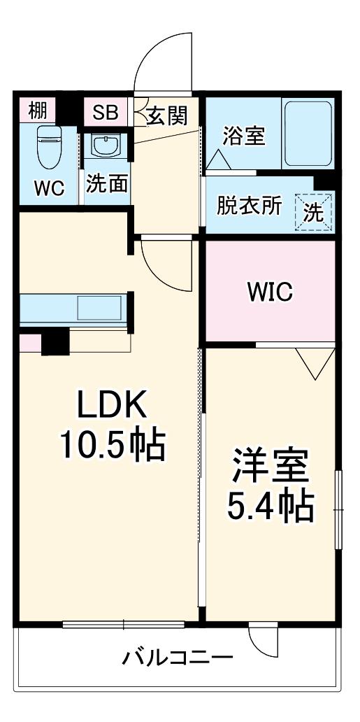 プリーメル(1LDK/2階)の間取り写真