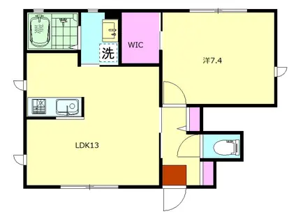 スプリングハーモニーI(1LDK/1階)の間取り写真