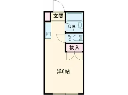 ウッディパレスフジ2(ワンルーム/1階)の間取り写真