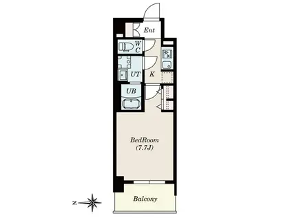 S-RESIDENCE堀田BEAUTE(1K/10階)の間取り写真