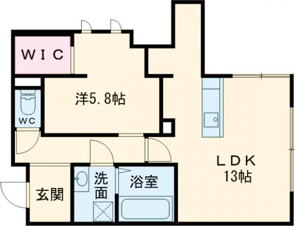 GRAND GRACE(1LDK/1階)の間取り写真