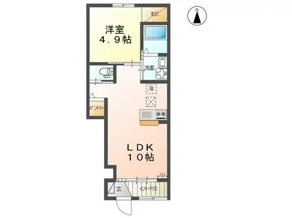 HOPE荻窪(1LDK/1階)の間取り写真