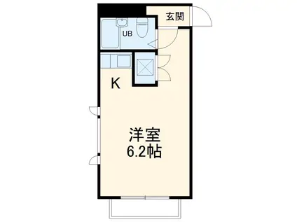 フェリース宮前平(ワンルーム/1階)の間取り写真