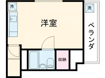 JJハウス伍番館(ワンルーム/2階)の間取り写真