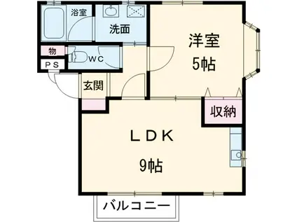 石幸ハイツA(1LDK/2階)の間取り写真