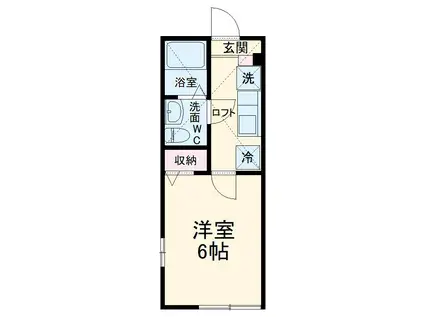 アザーレ・バモス宮前平(1K/1階)の間取り写真