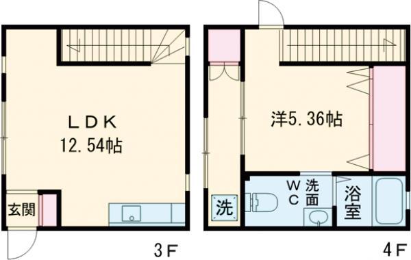 プレステージE II(1LDK/1階)の間取り写真