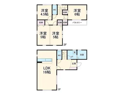 名古屋市桜通線 瑞穂区役所駅 徒歩12分 2階建 築3年(3LDK)の間取り写真
