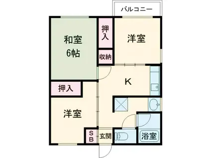 生井コーポA(3K/1階)の間取り写真