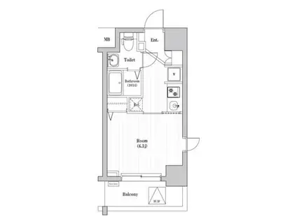 レジデンス鶴間駅前(1K/11階)の間取り写真