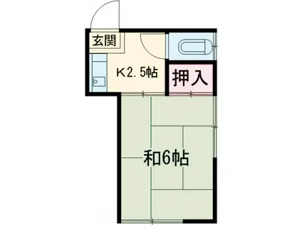 島崎荘(1K/2階)の間取り写真