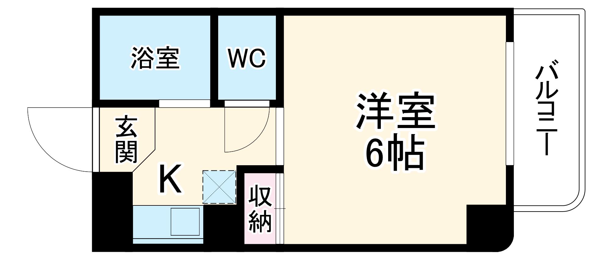 メゾン志賀(1K/2階)の間取り写真