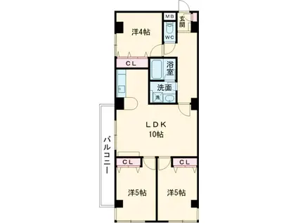 IL CIELO KITAMI(3LDK/2階)の間取り写真