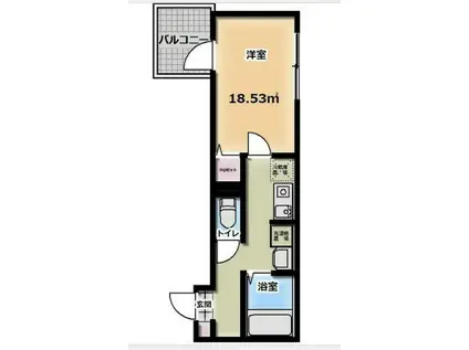 ラ・パーチェ西八王子(1K/3階)の間取り写真