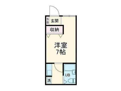 リベラル宮崎台(1K/1階)の間取り写真