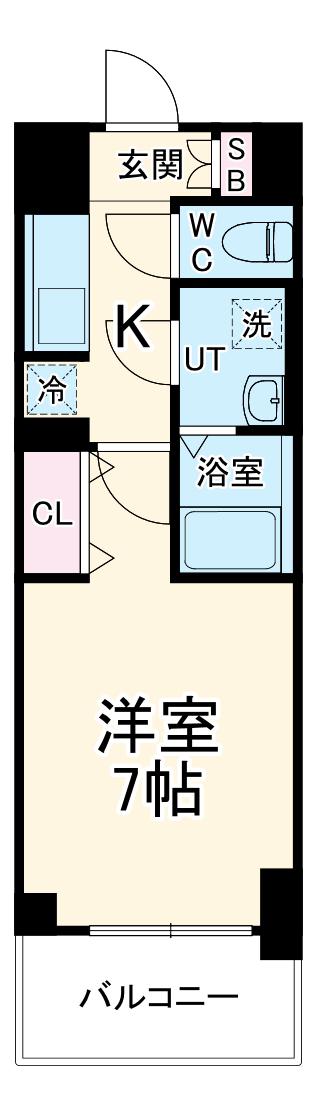 S-RESIDENCE名駅ノース Ⅱ(1K/5階)の間取り写真