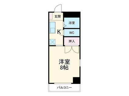 アーバンライフヤマゼン(1K/7階)の間取り写真