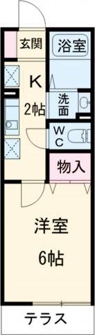 SAHEYⅢ(1K/1階)の間取り写真