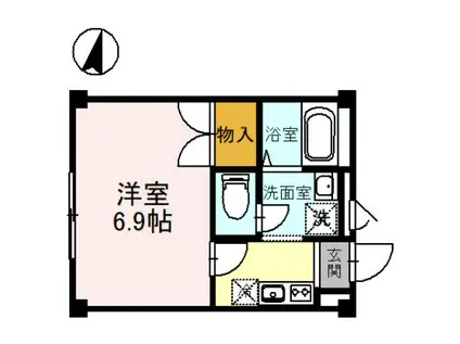 アムールプリエ(1K/3階)の間取り写真