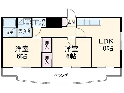 エトワール春日部(2LDK/7階)の間取り写真