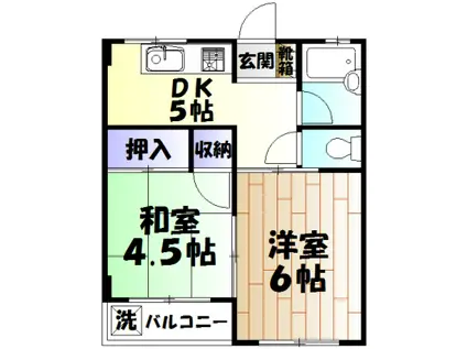 メゾンスウィート(2DK/3階)の間取り写真