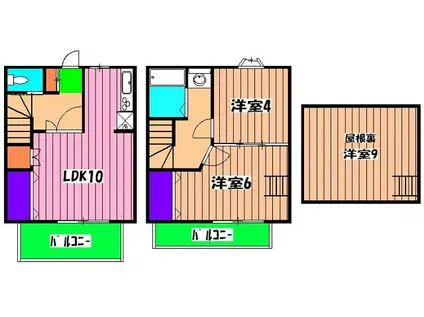 フォルス13(2LDK/1階)の間取り写真