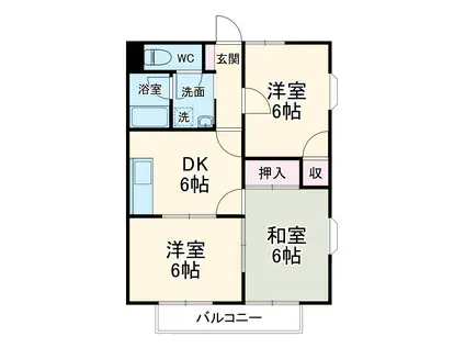 リステージ南壱番館(3DK/1階)の間取り写真