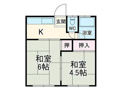 コーポ寿(2K/2階)の間取り写真