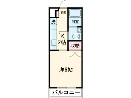ピアフルール(1K/1階)の間取り写真