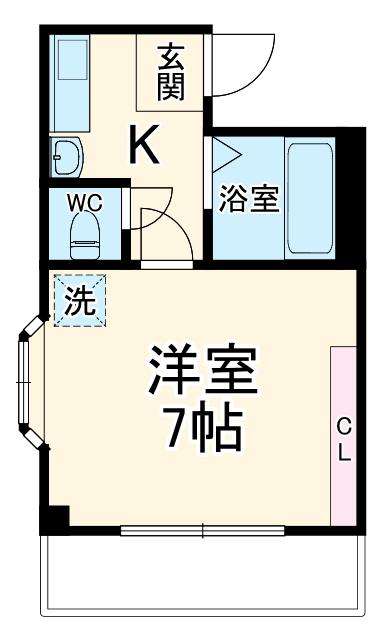 MILLET(1K/2階)の間取り写真