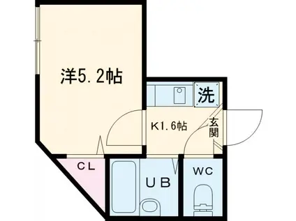 エスト綾瀬(1K/1階)の間取り写真