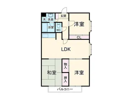 シャインコンドウ(3LDK/2階)の間取り写真