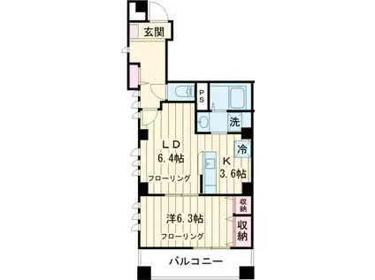 ハレアカラ東池袋(1LDK/5階)の間取り写真